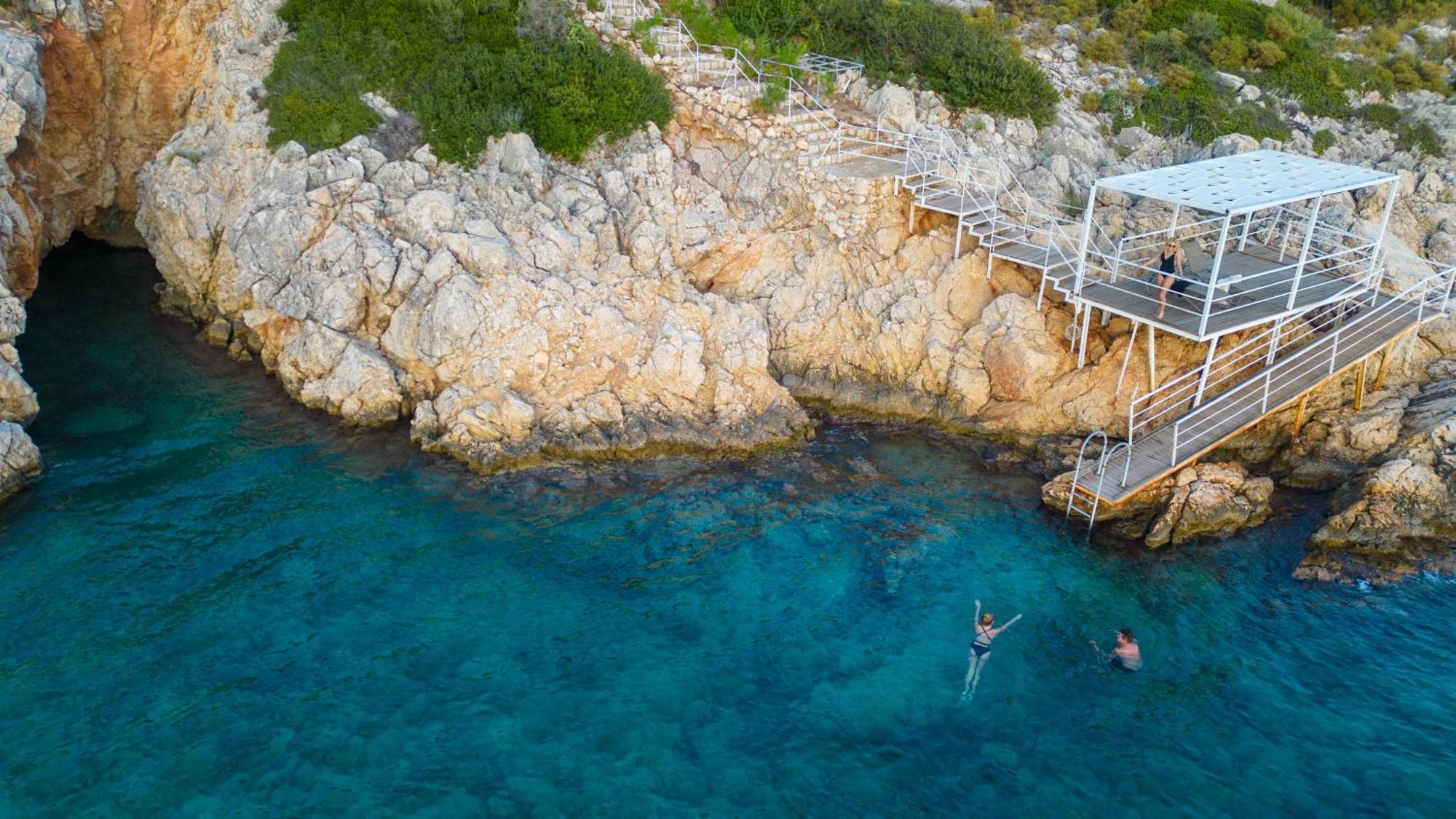 Beachfront White Villa With Private Swimming Pool Kalkan Exterior foto
