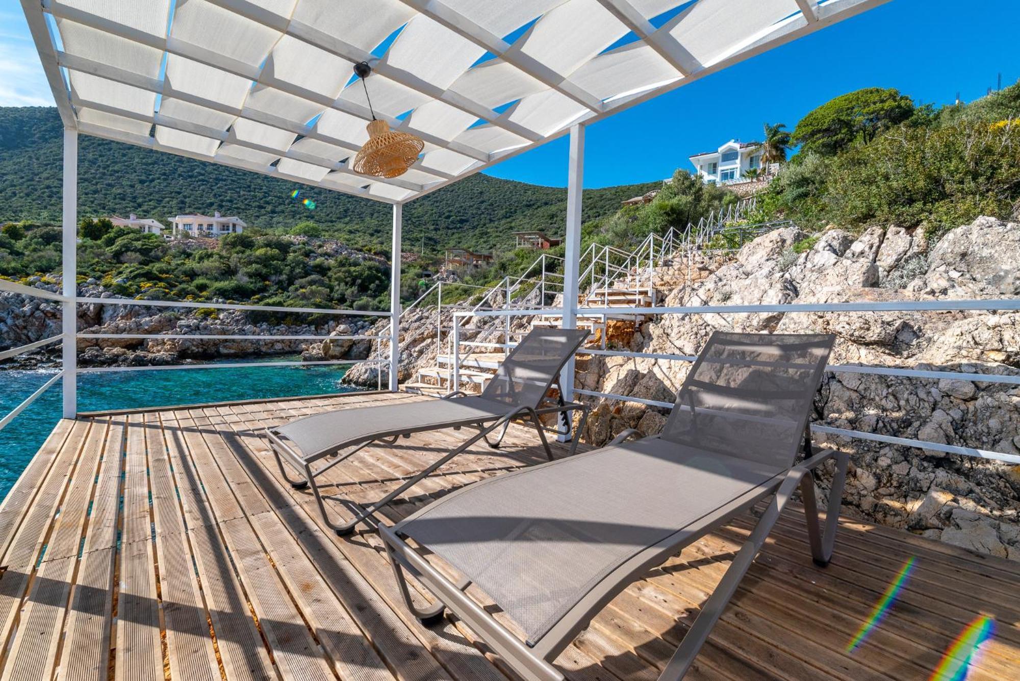 Beachfront White Villa With Private Swimming Pool Kalkan Exterior foto